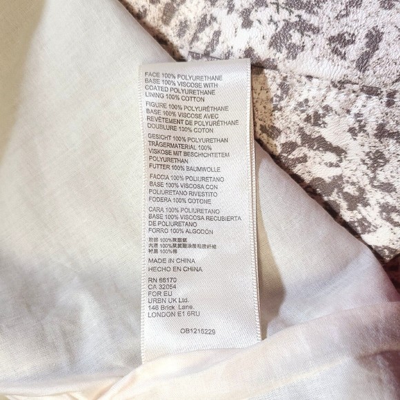 Free People Skirt Womens Size 4 Animal Print Vegan Leather Light Combo Faux Wrap - Picture 12 of 14